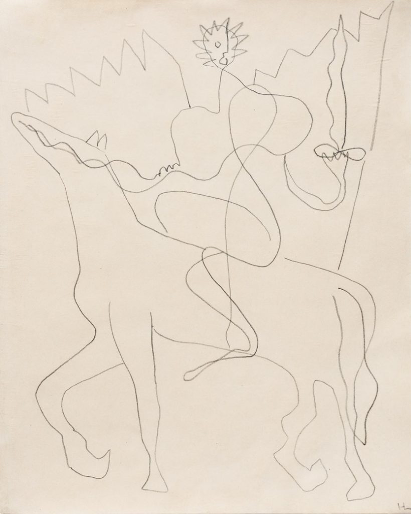Henri Laurens – Cavalier ailé (Engel mit Schwert), 1940, 57 x 45 cm