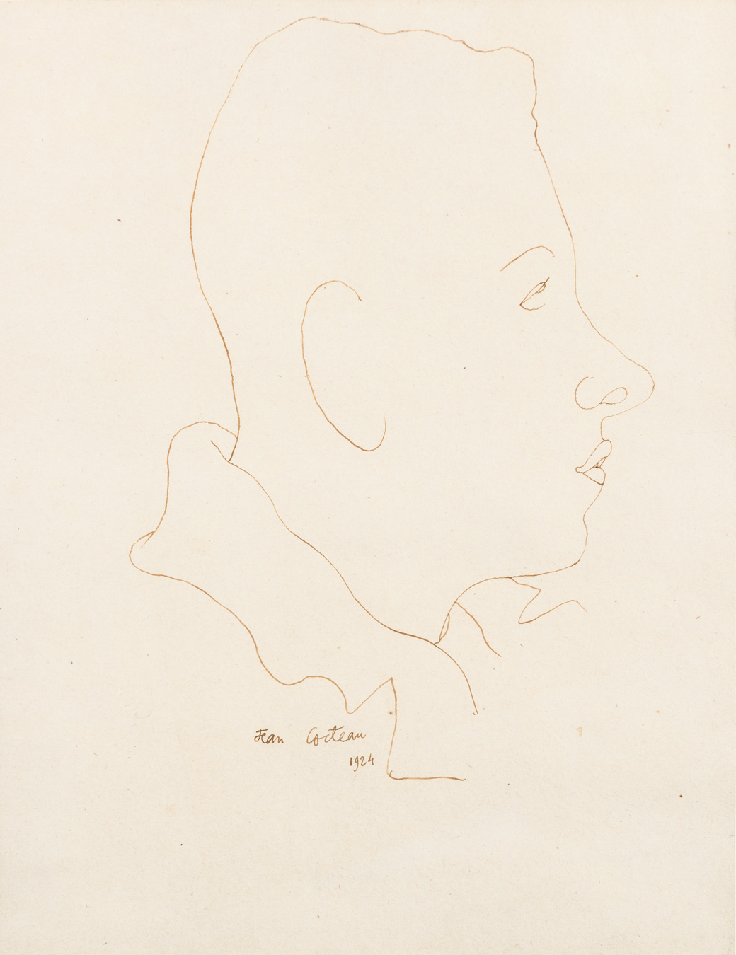 Jean Cocteau - Portrait de Francis Poulenc - 1924