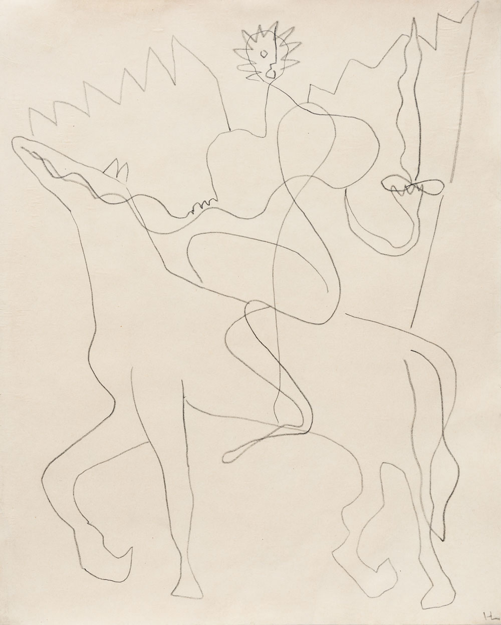 Henri Laurens (1885–1954), Cavalier ailé (Engel mit Schwert), 1940